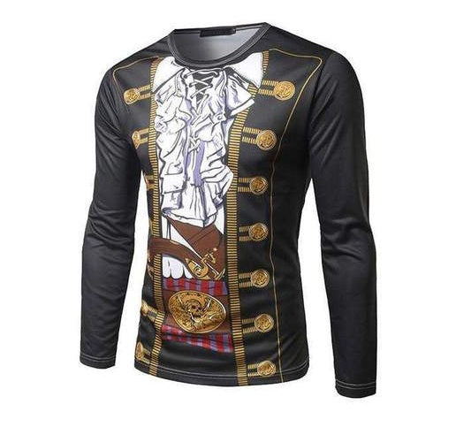 Unisex Pirate Suit Long-Sleeve Rash Guard