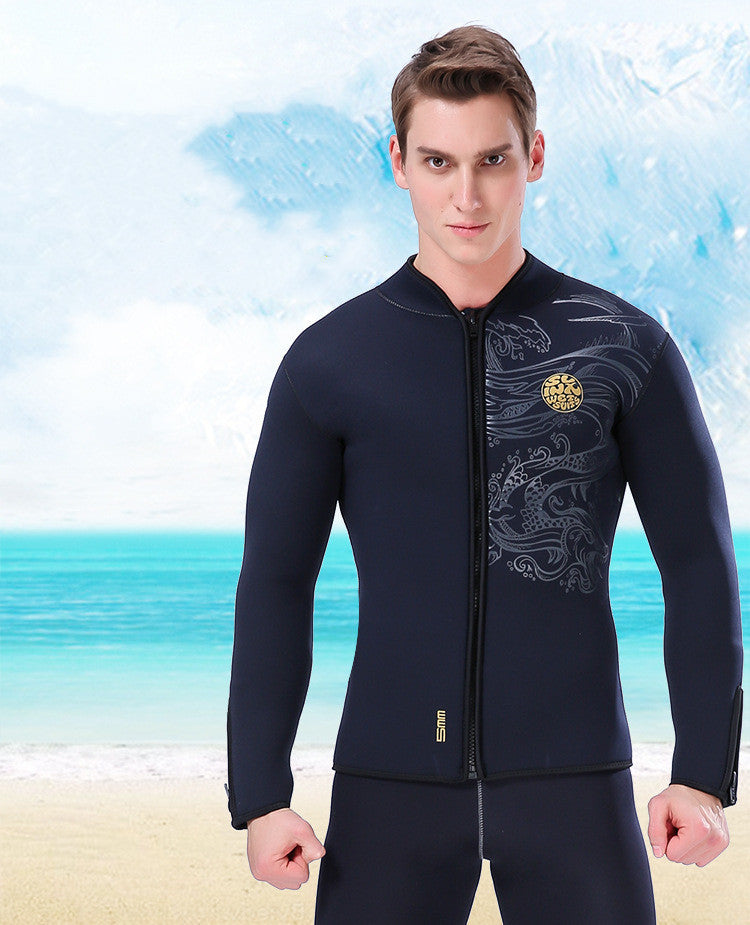 Fleece Lining Padded Diving Surf Wetsuit