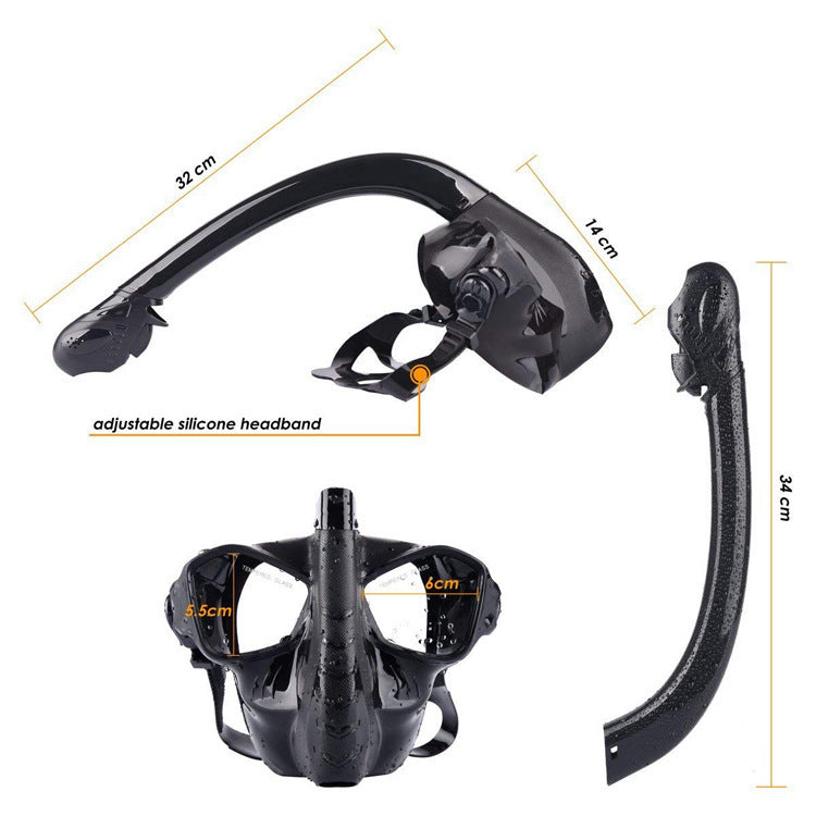 Snorkeling full cover silicone diving mask