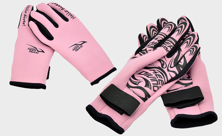 Snorkeling Diving Gloves Printing Non-slip