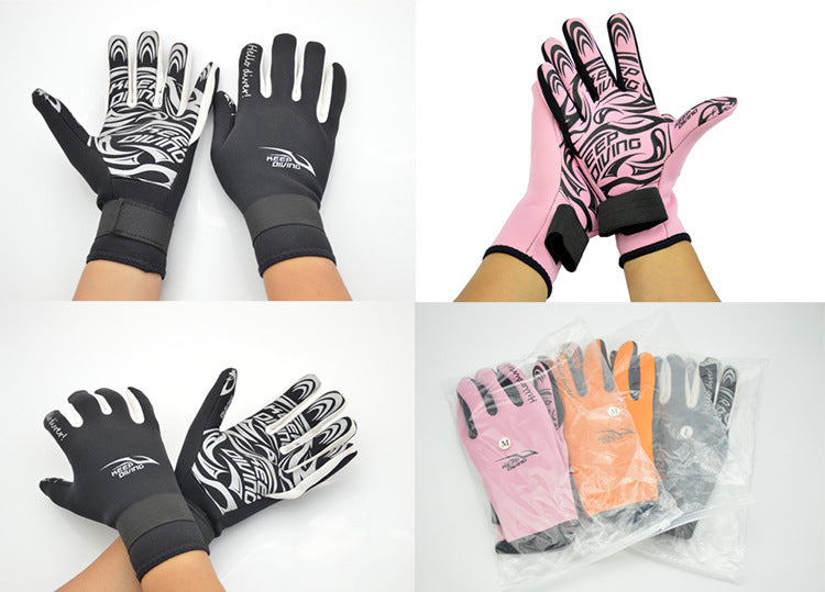 Snorkeling Diving Gloves Printing Non-slip
