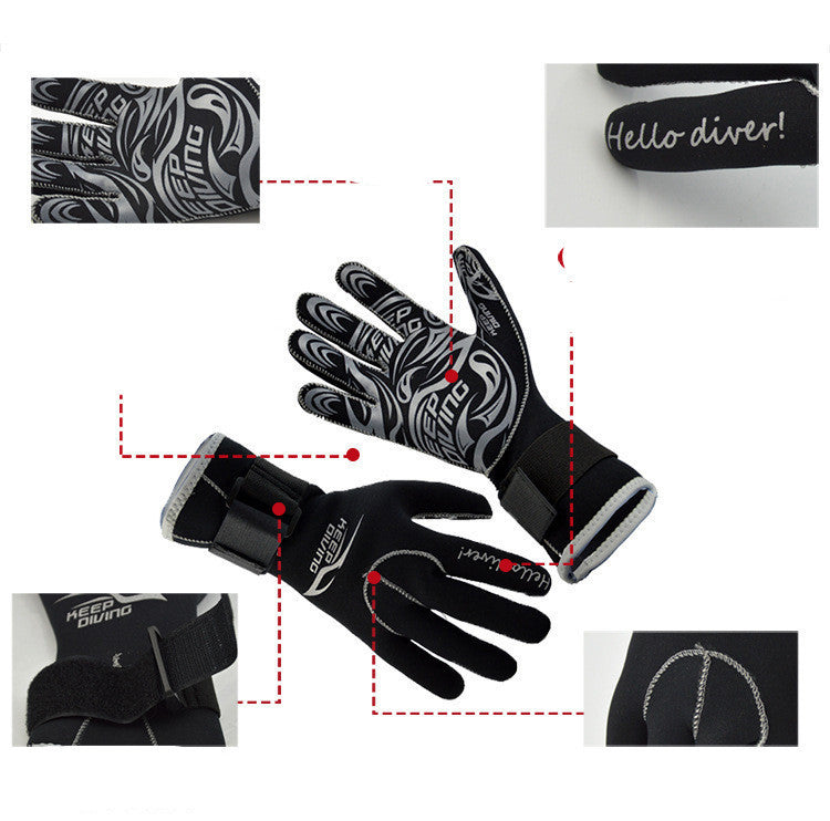 3MM Snorkeling Equipment Deep Lung Gloves
