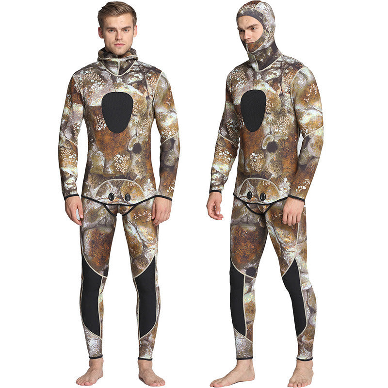 Neoprene 3MM Camouflage Split Two-piece Wetsuit