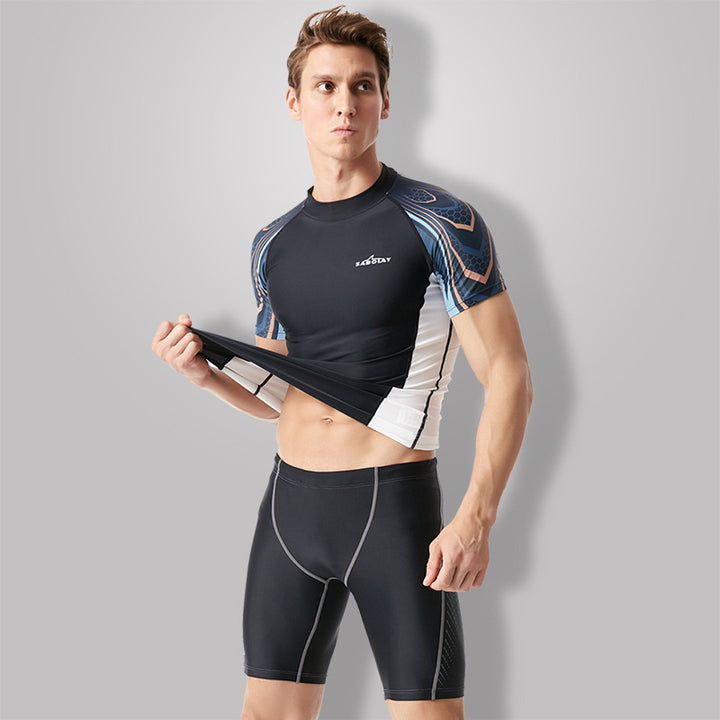 Men's Plus Size Short Sleeve Split Wetsuit