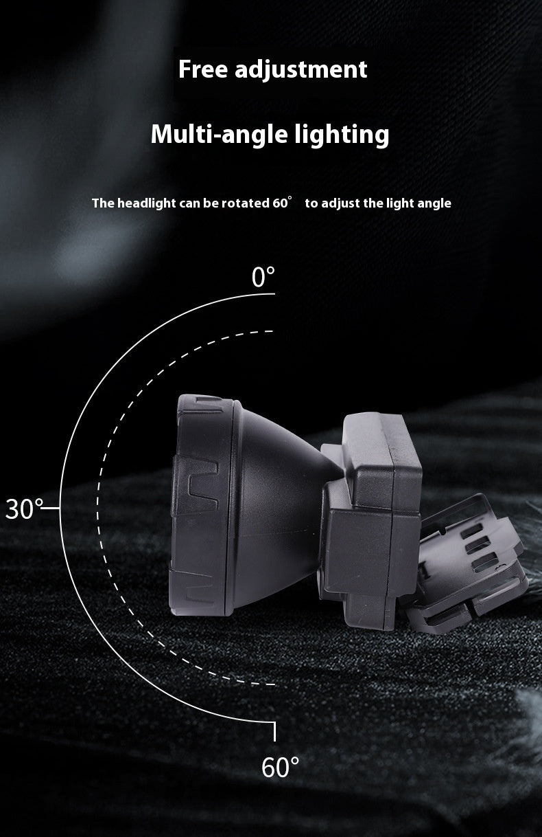 Outdoor LED Strong Light Charging Waterproof Headlamp