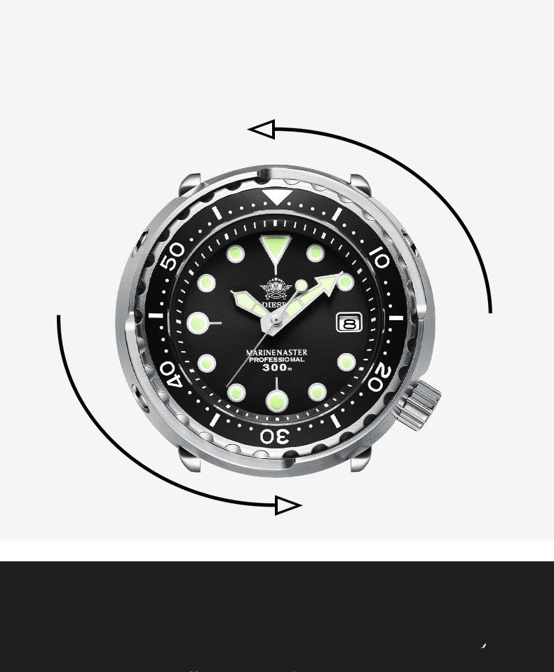 Fully automatic mechanical diving watch