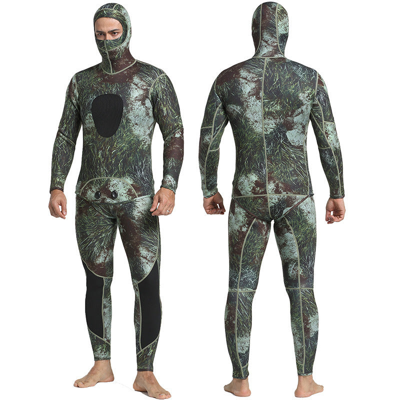 Neoprene 3MM Camouflage Split Two-piece Wetsuit