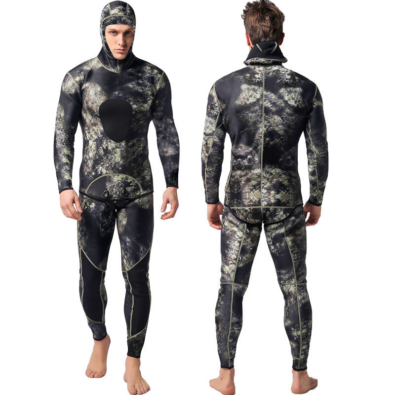 Neoprene 3MM Camouflage Split Two-piece Wetsuit