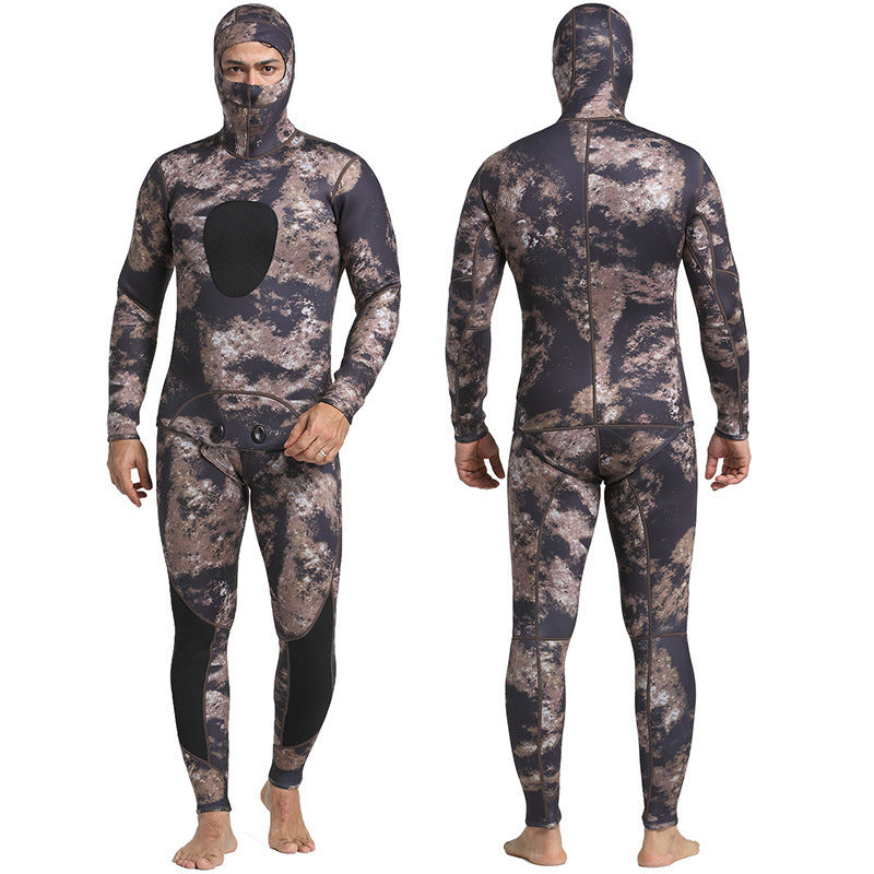 Neoprene 3MM Camouflage Split Two-piece Wetsuit